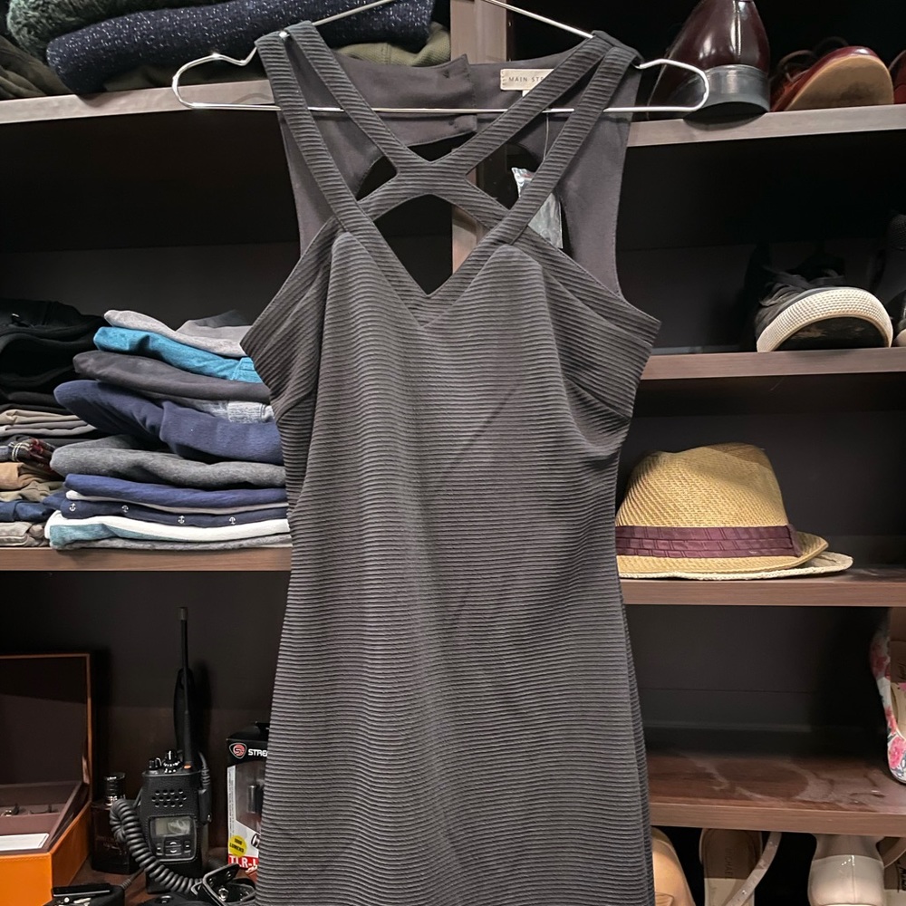NWT black cutout cocktail dress